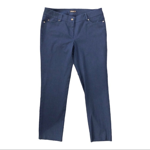 J. McLaughlin Pants Stretch Trouser Size 8 Blue - Picture 1 of 9